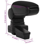 VW GOLF MK4 (1999-2004) autó kartámasz fekete 14,5x32x(27-46) cm ABS 12