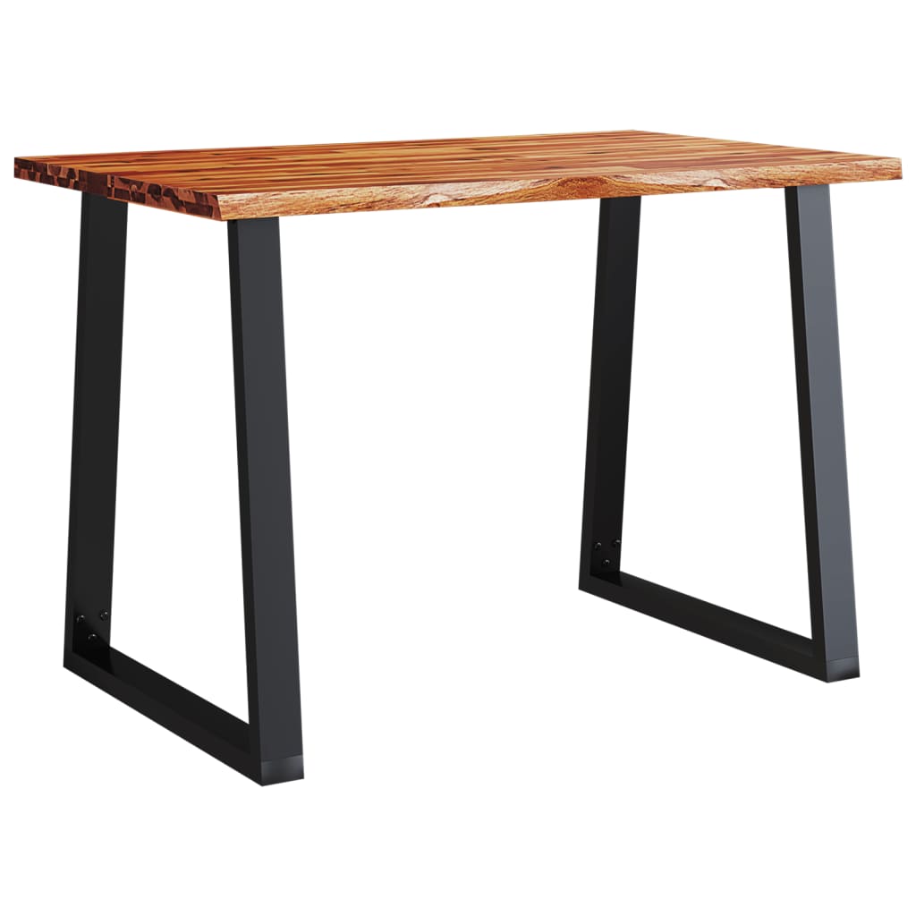 Tömör akácfa étkezőasztal természetes éllel 110 x 70 x 75 cm 2