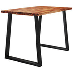 Tömör akácfa étkezőasztal természetes éllel 110 x 70 x 75 cm 3