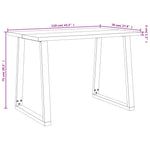 Tömör akácfa étkezőasztal természetes éllel 110 x 70 x 75 cm 9