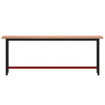 Tömör bükkfa és fém munkaasztallap 220x55x81,5 cm 3