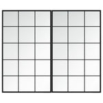 2 db fekete fém fali tükör 100x60 cm 2