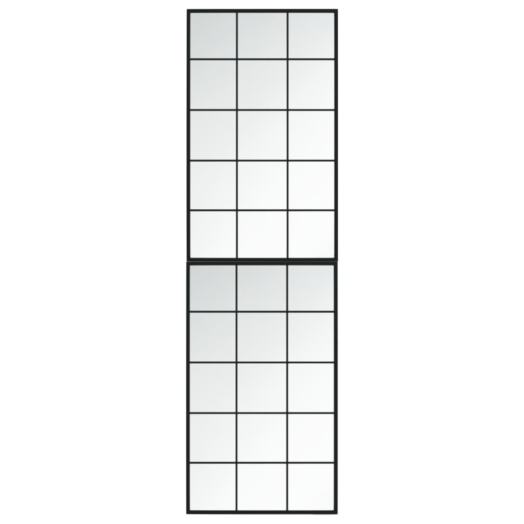 2 db fekete fém fali tükör 100x60 cm 3