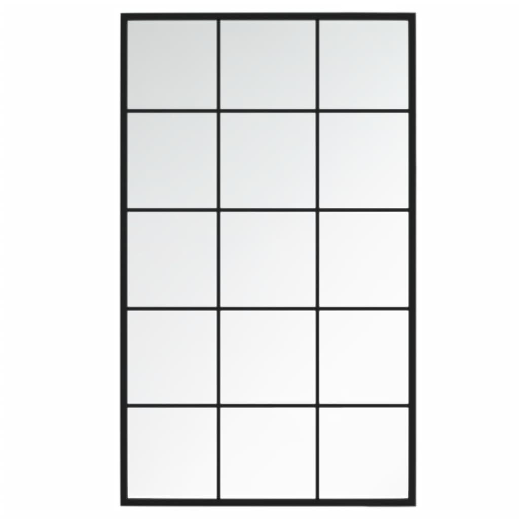 2 db fekete fém fali tükör 100x60 cm 5