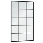 6 db fekete fém fali tükör 100x60 cm 3