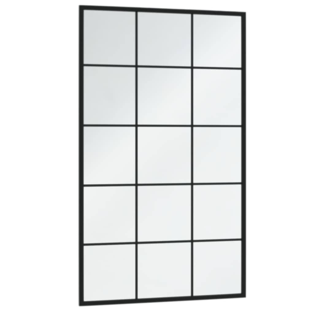 6 db fekete fém fali tükör 100x60 cm 3