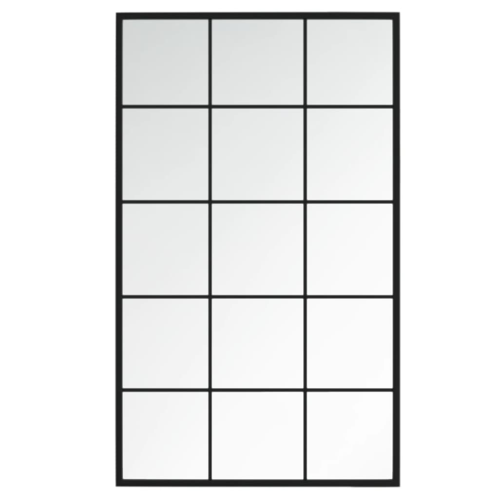 6 db fekete fém fali tükör 100x60 cm 4