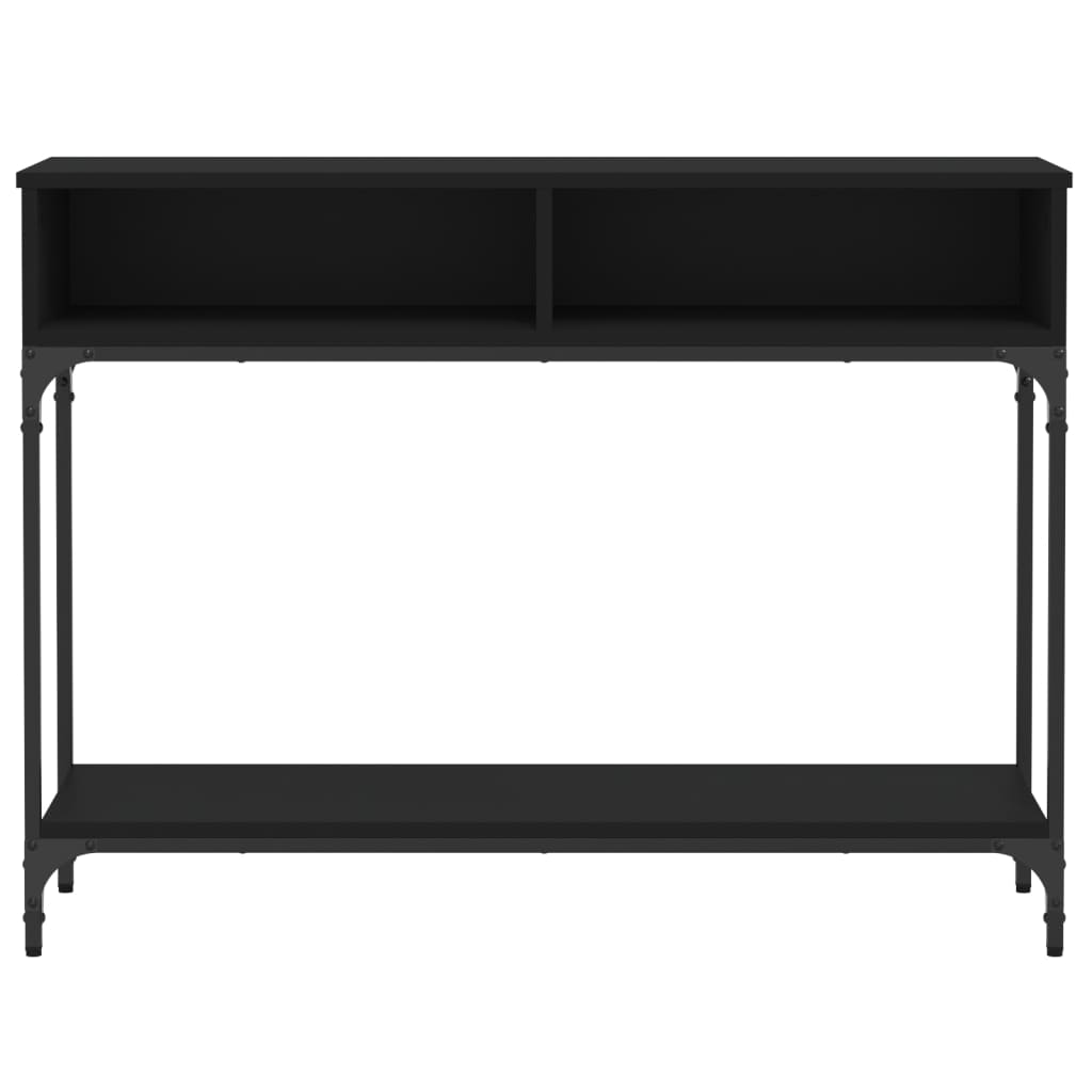 Fekete szerelt fa tálalóasztal 100 x 30,5 x 75 cm 5