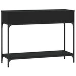 Fekete szerelt fa tálalóasztal 100 x 34,5 x 75 cm 5