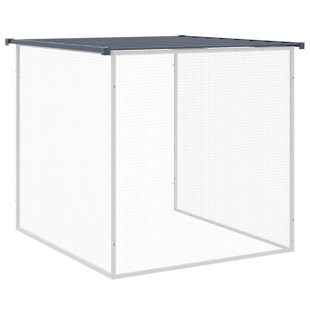 Antracitszürke horganyzott acél tyúkketrec tetővel 403x98x90 cm 8