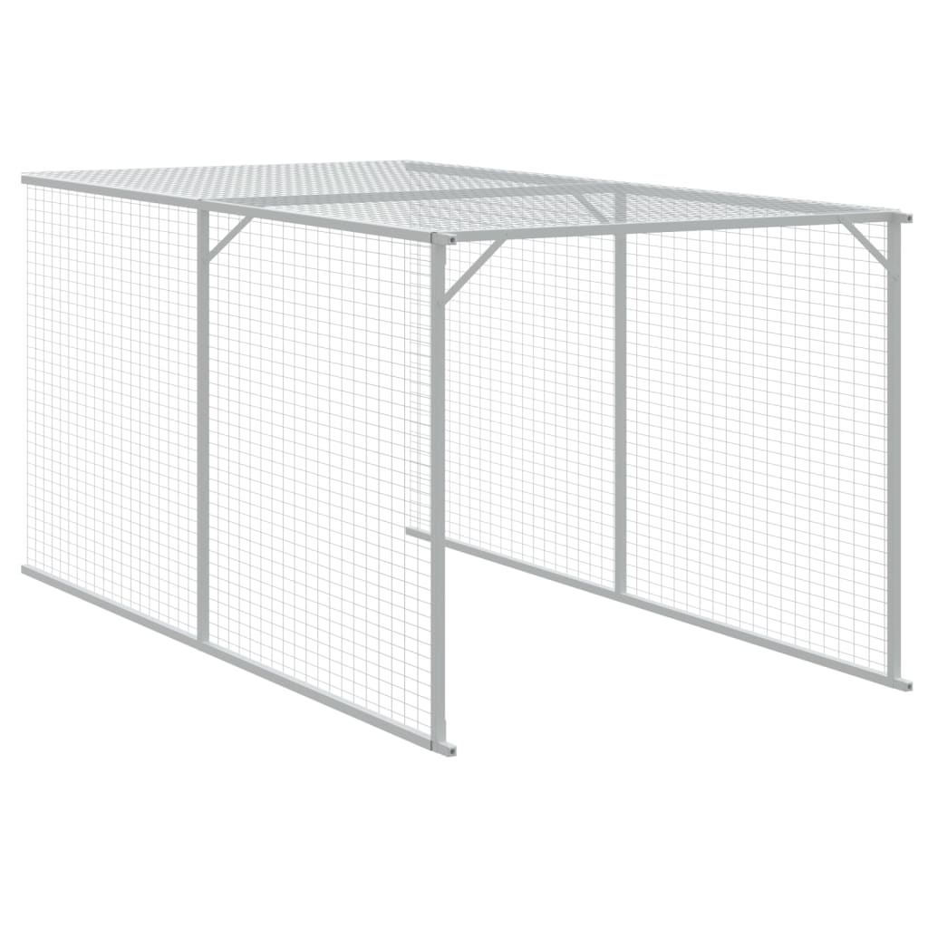 Antracitszürke horganyzott acél tyúkketrec 110x405x110 cm 7