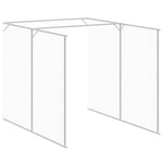 Antracitszürke horganyzott acél kutyakennel 165 x 455 x 181 cm 7