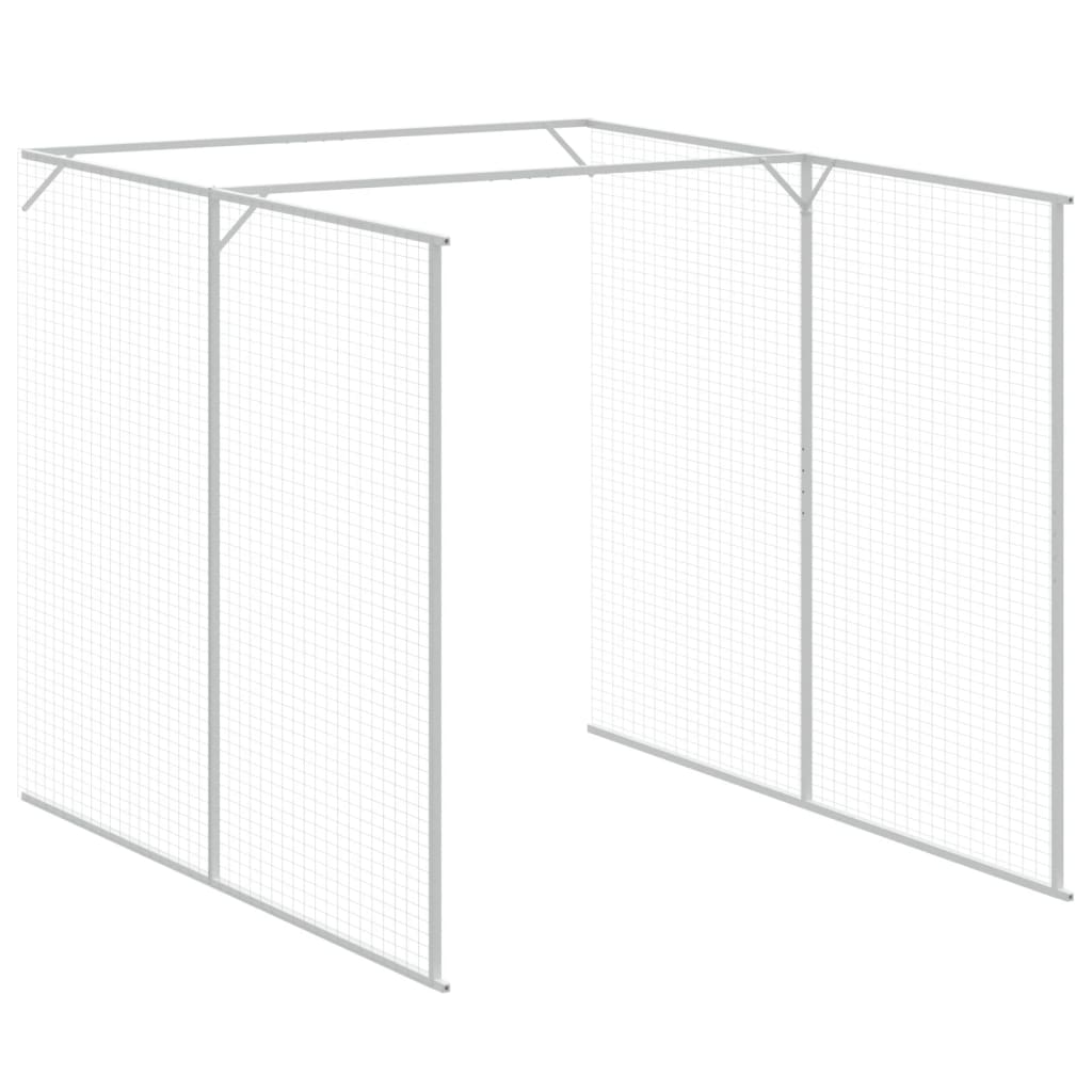 Antracitszürke horganyzott acél kutyakennel 165 x 455 x 181 cm 7