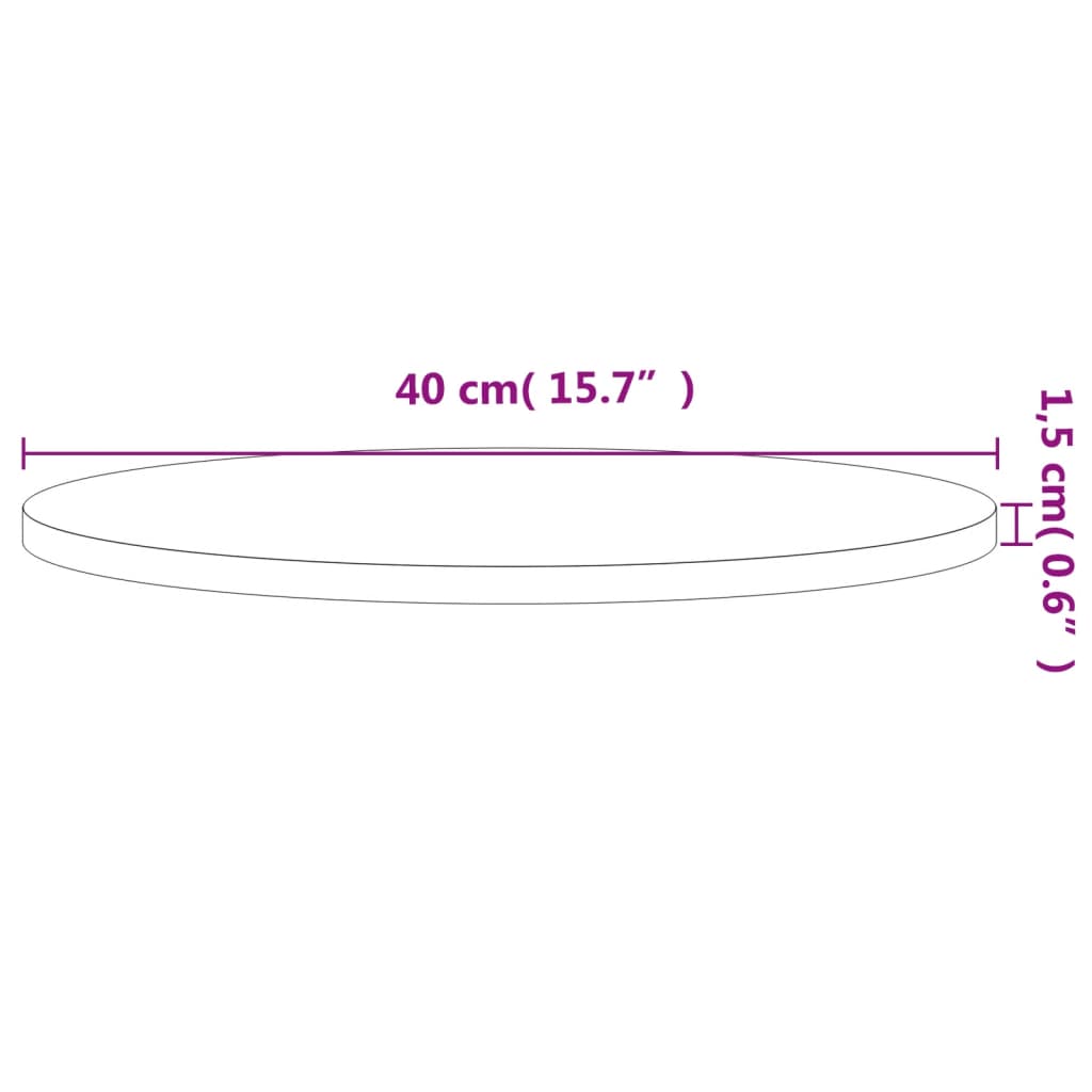 Tömör bükkfa kerek asztallap Ø40x1,5 cm 4