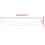 Tömör bükkfa kerek asztallap Ø70 x 4 cm 4
