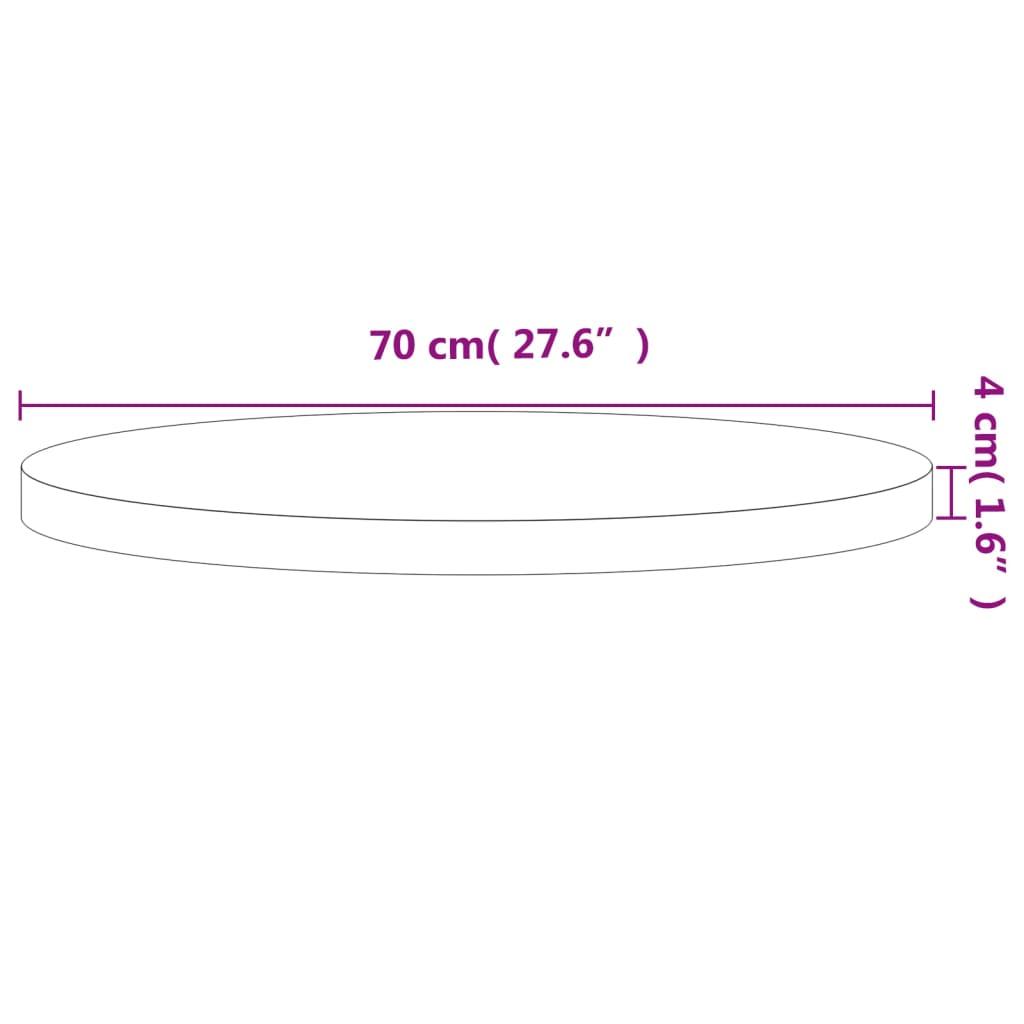 Tömör bükkfa kerek asztallap Ø70 x 4 cm 4