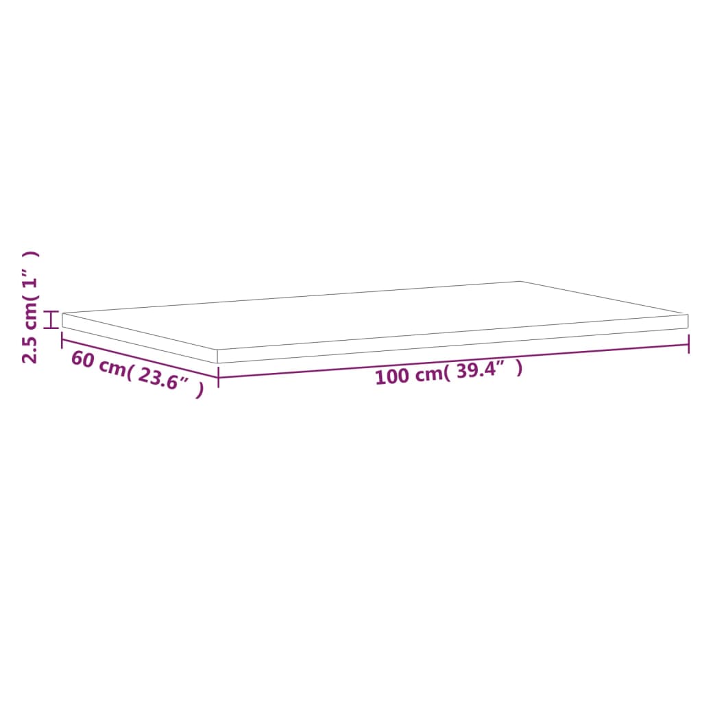 Tömör bükkfa fürdőszobai pult 100 x 60 x 2,5 cm 7