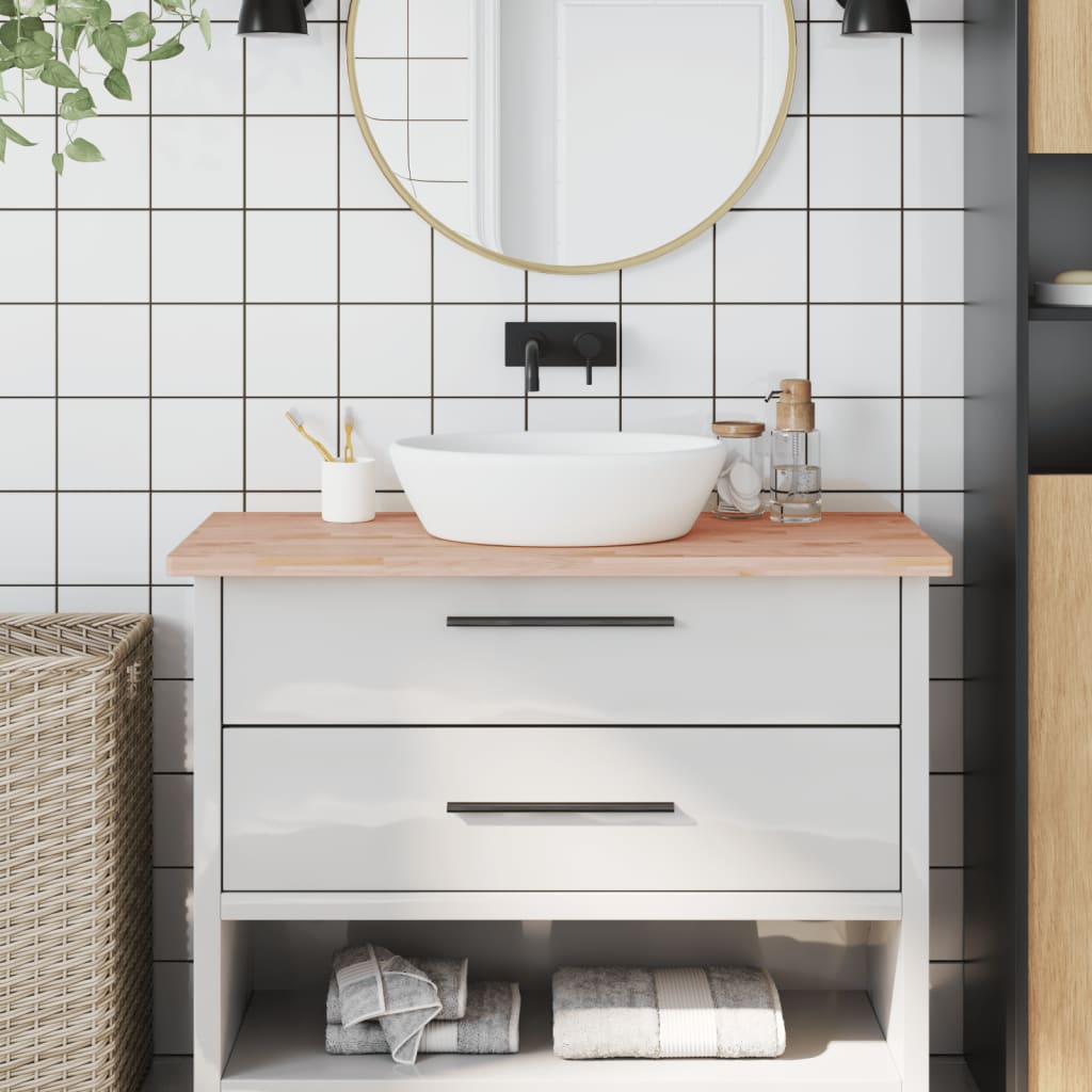 Tömör bükkfa fürdőszobai pult 100 x 60 x 2,5 cm