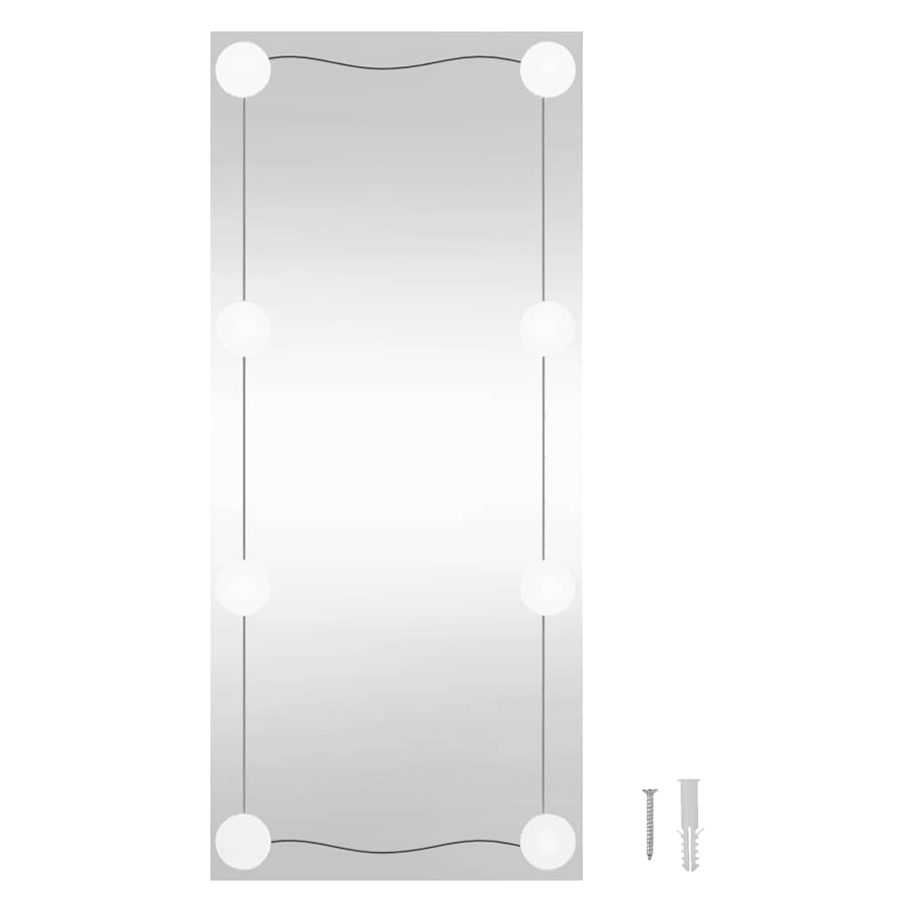 Téglalap alakú üveg falitükör LED fényekkel 50 x 100 cm 15