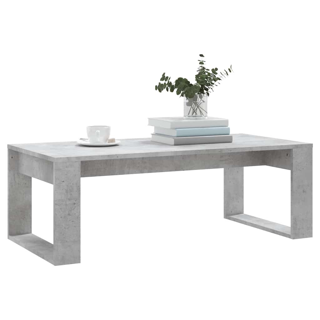 Betonszürke szerelt fa dohányzóasztal 102x50x35 cm 3