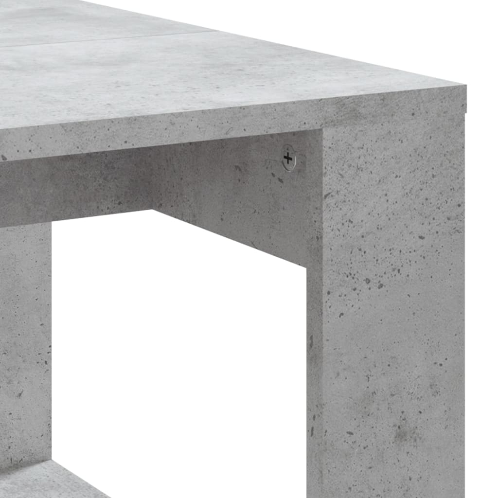 Betonszürke szerelt fa dohányzóasztal 102x50x35 cm 7