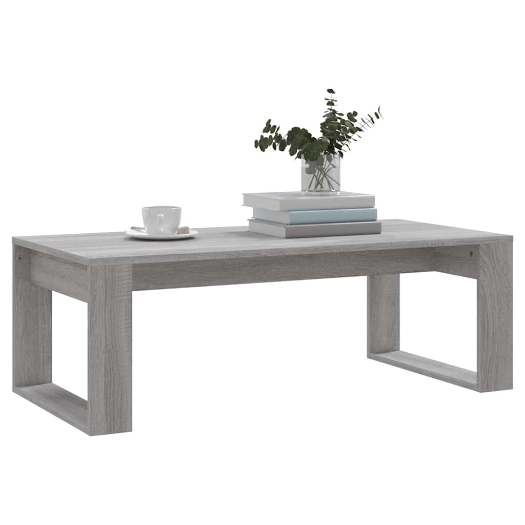 Szürke sonoma szerelt fa dohányzóasztal 102x50x35 cm 3