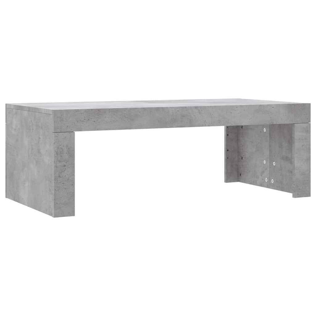 Betonszürke szerelt fa dohányzóasztal 102 x 50 x 36 cm 2