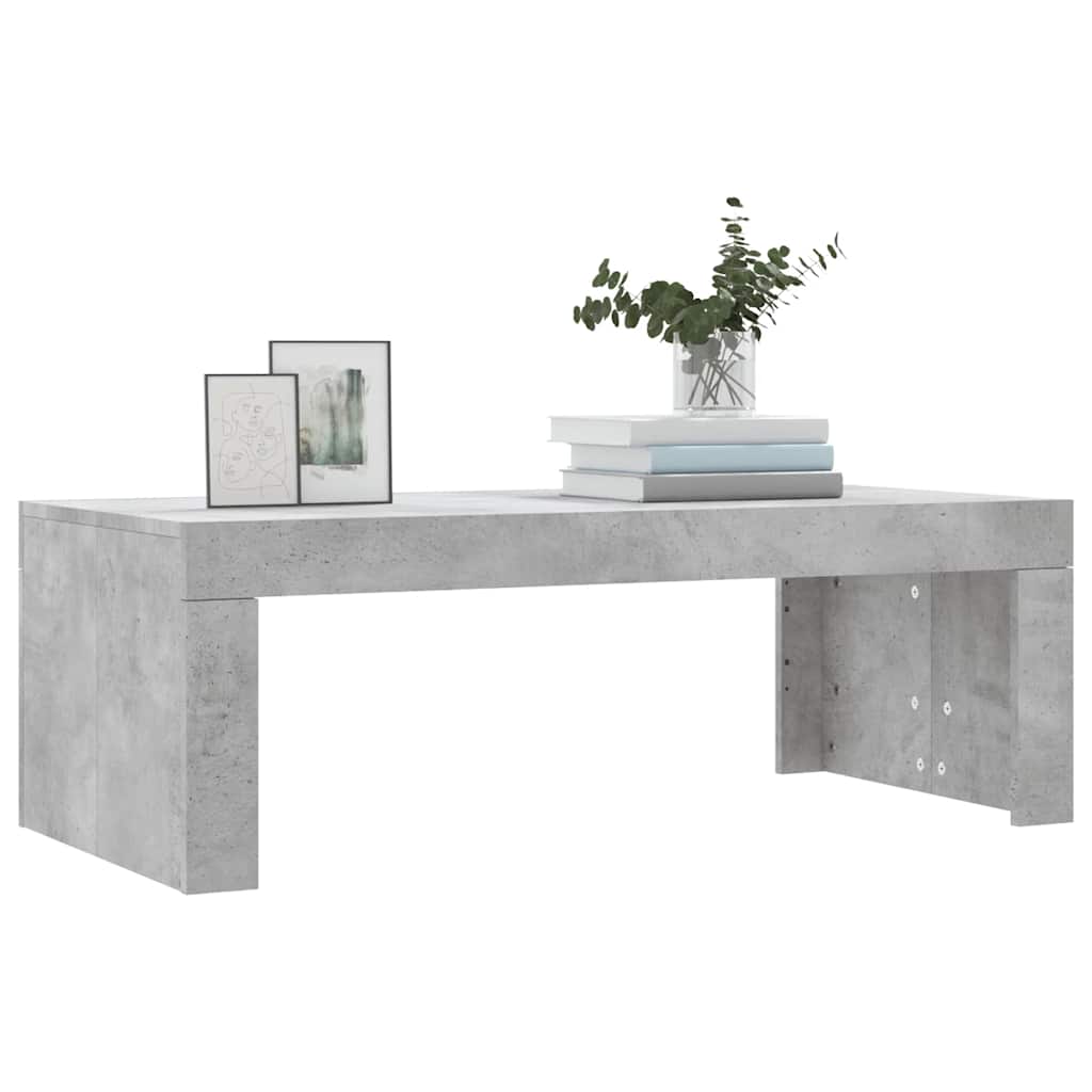 Betonszürke szerelt fa dohányzóasztal 102 x 50 x 36 cm 3