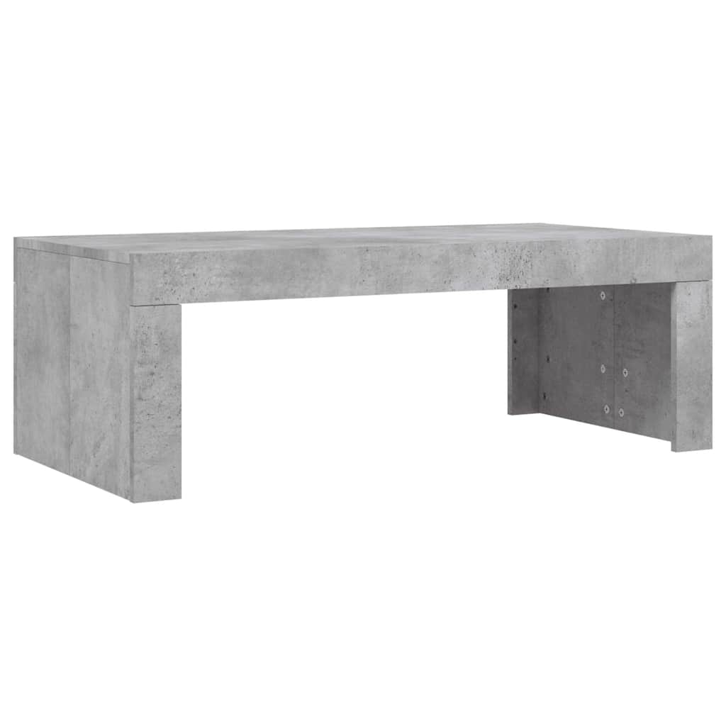 Betonszürke szerelt fa dohányzóasztal 102 x 50 x 36 cm 6