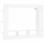 Fehér szerelt fa TV-szekrény 152 x 22 x 113 cm 2