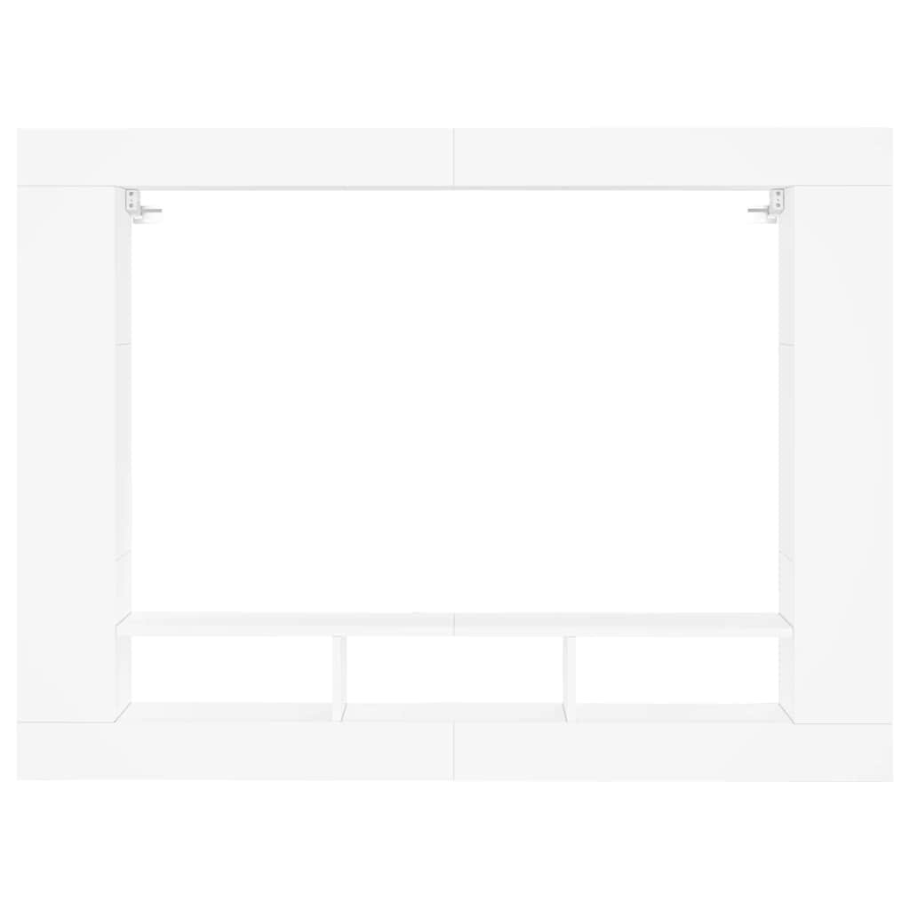 Fehér szerelt fa TV-szekrény 152 x 22 x 113 cm 4