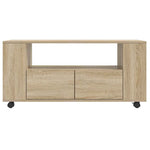 Sonoma tölgy színű szerelt fa TV-szekrény 102 x 34,5 x 43 cm 5