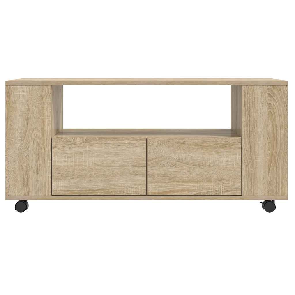 Sonoma tölgy színű szerelt fa TV-szekrény 102 x 34,5 x 43 cm 5