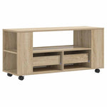 Sonoma tölgy színű szerelt fa TV-szekrény 102 x 34,5 x 43 cm 7