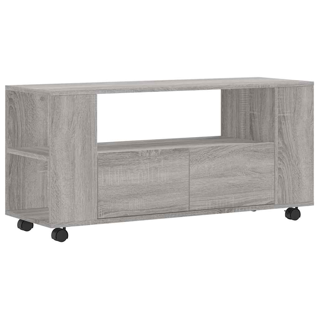 Szürke sonoma színű szerelt fa TV-szekrény 102x34,5x43 cm 2