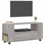Szürke sonoma színű szerelt fa TV-szekrény 102x34,5x43 cm 3