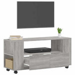 Szürke sonoma színű szerelt fa TV-szekrény 102x34,5x43 cm 4