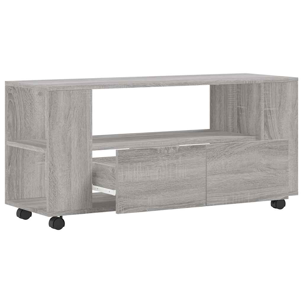 Szürke sonoma színű szerelt fa TV-szekrény 102x34,5x43 cm 5