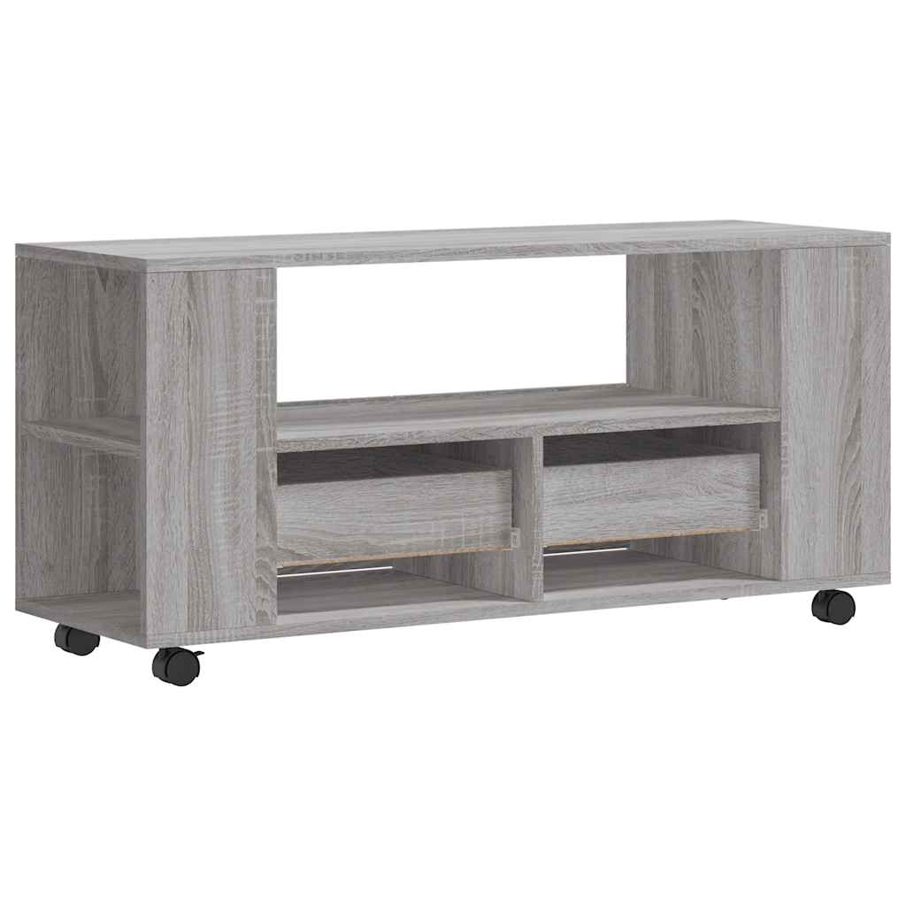 Szürke sonoma színű szerelt fa TV-szekrény 102x34,5x43 cm 8