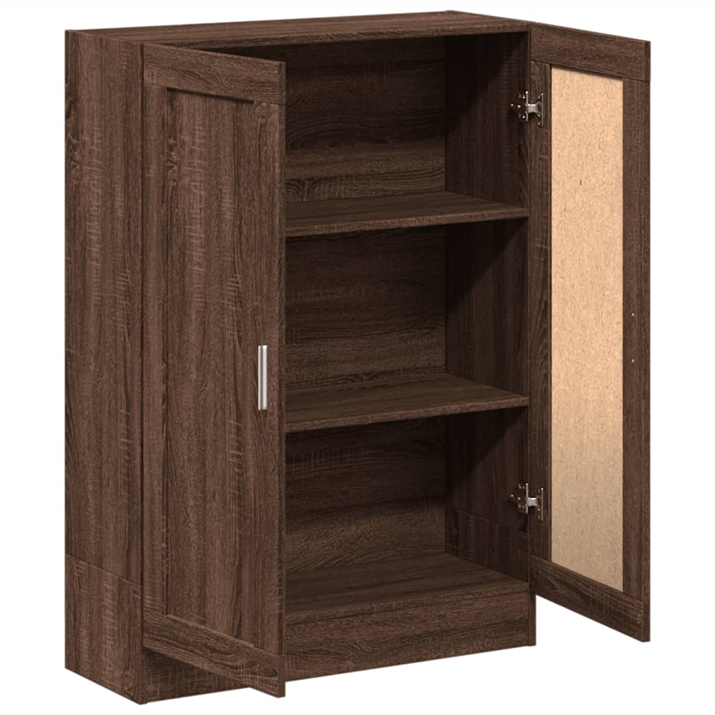 Barna tölgy színű szerelt fa könyvszekrény 82,5 x 30,5 x 115 cm 5