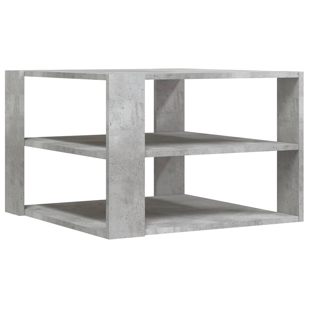 Betonszürke szerelt fa dohányzóasztal 58 x 58 x 40 cm 5