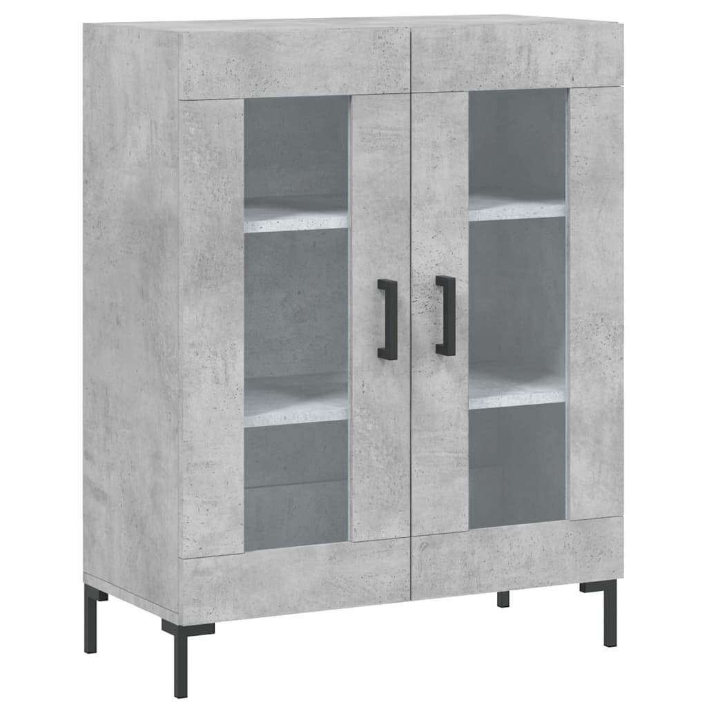 Betonszürke szerelt fa magasszekrény 69,5 x 34 x 180 cm 7
