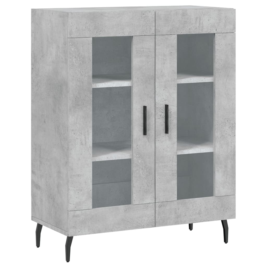 Betonszürke szerelt fa magasszekrény 69,5 x 34 x 180 cm 7