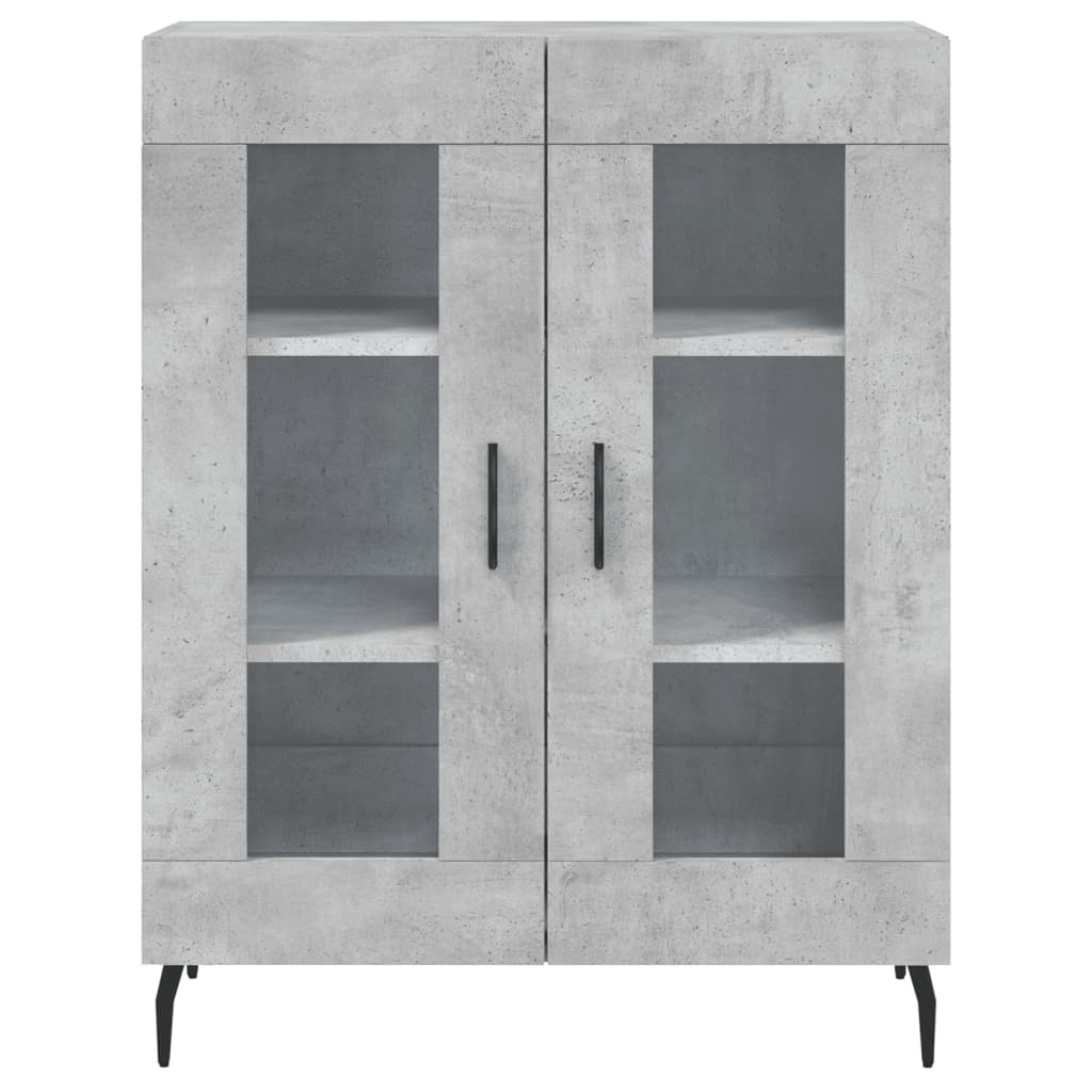 Betonszürke szerelt fa magasszekrény 69,5 x 34 x 180 cm 8