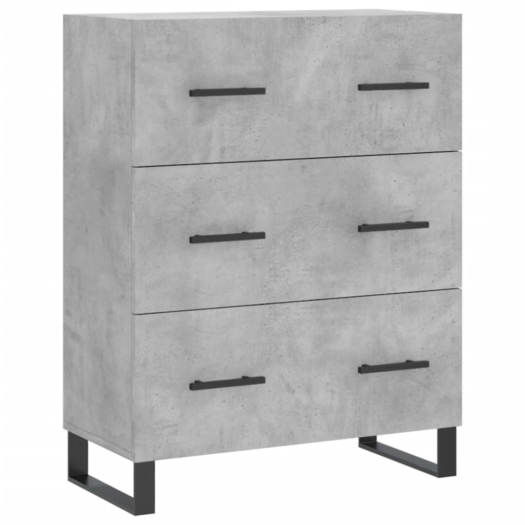 Betonszürke szerelt fa magasszekrény 69,5 x 34 x 180 cm 7