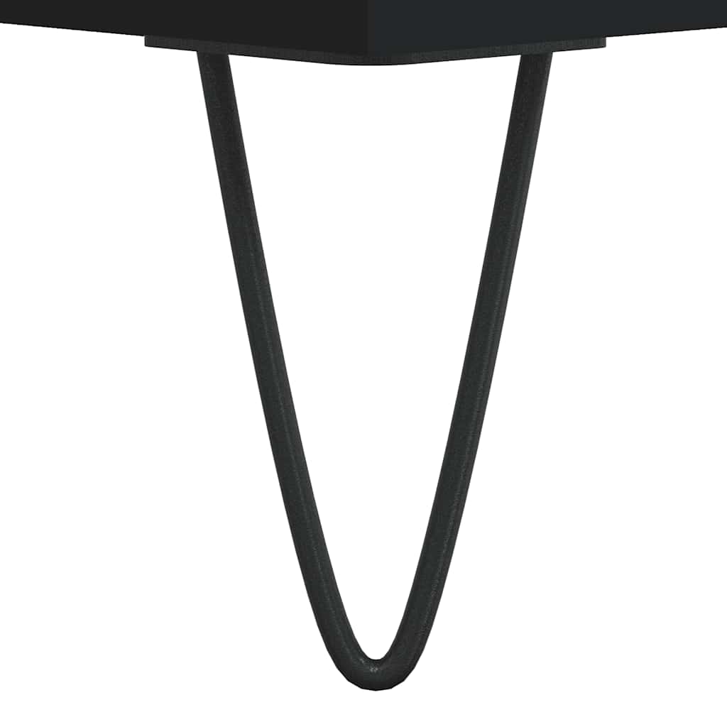 Fekete szerelt fa magasszekrény 69,5 x 34 x 180 cm 12
