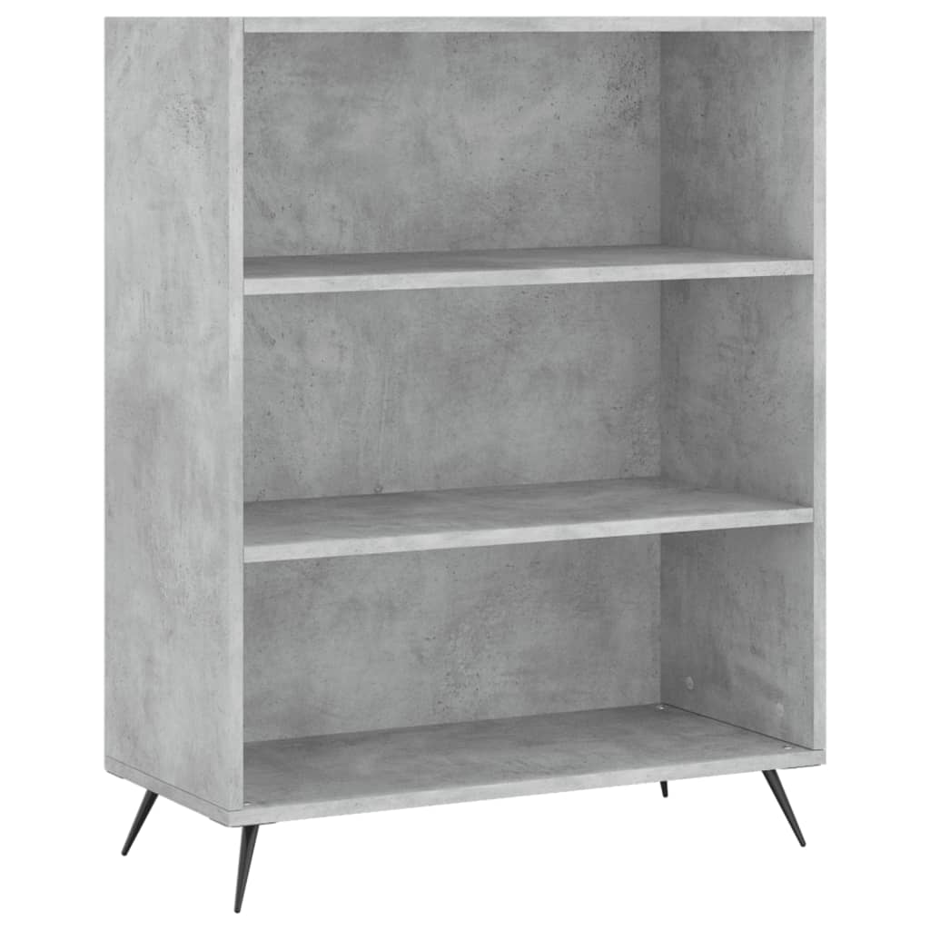 Betonszürke szerelt fa magasszekrény 69,5x32,5x180 cm 3