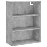 Betonszürke szerelt fa magasszekrény 69,5x32,5x180 cm 5