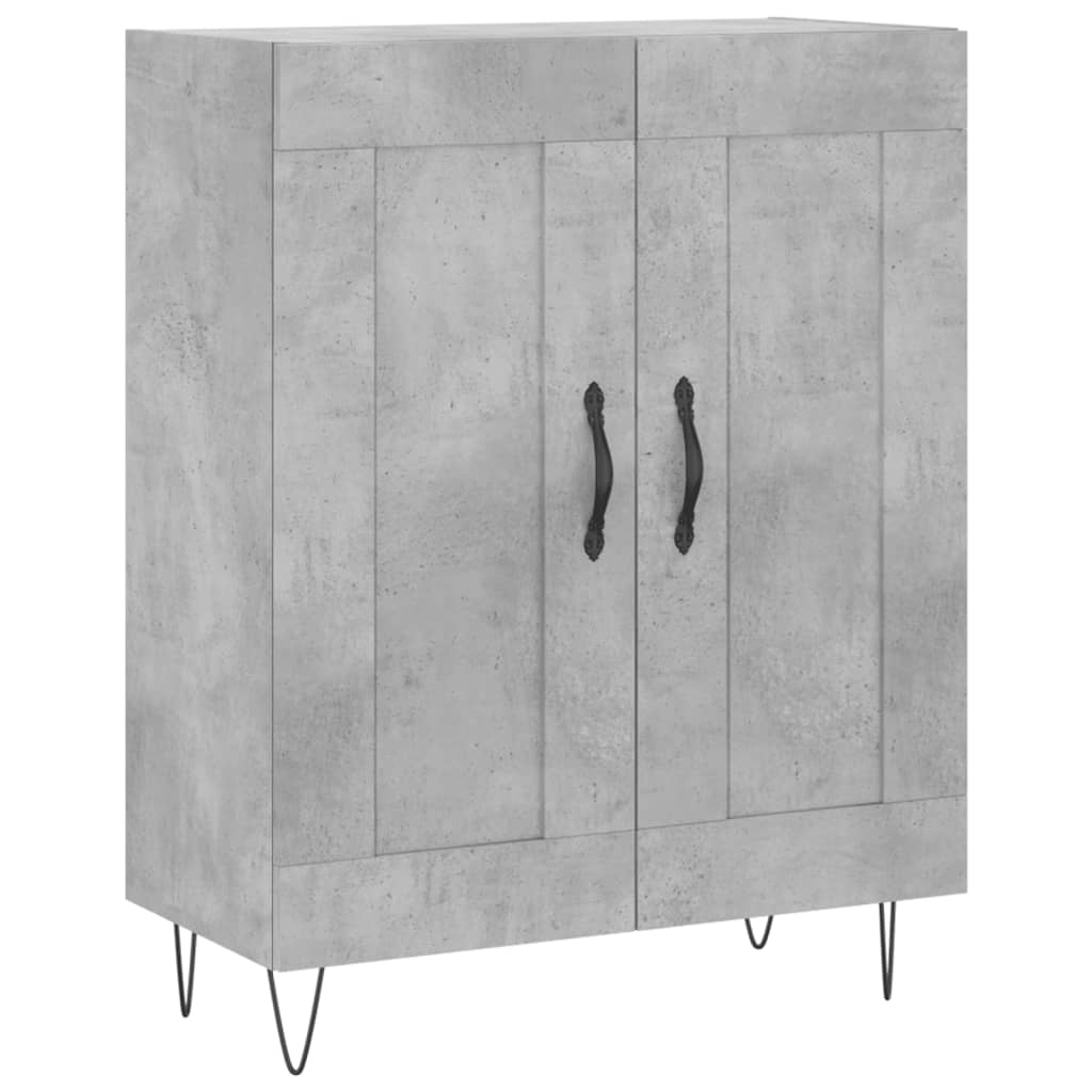 Betonszürke szerelt fa magasszekrény 69,5 x 34 x 180 cm 7