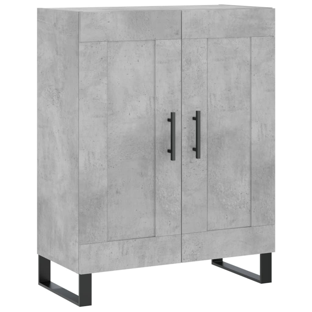 Betonszürke szerelt fa magasszekrény 69,5 x 34 x 180 cm 7